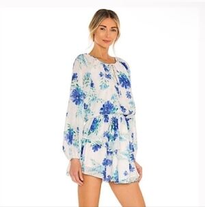 Yumi Kim Dana Long Sleeve Mini Dress Love is King Ivory Floral